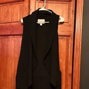 Carolina Belle Black Sleeveless Draped Vest